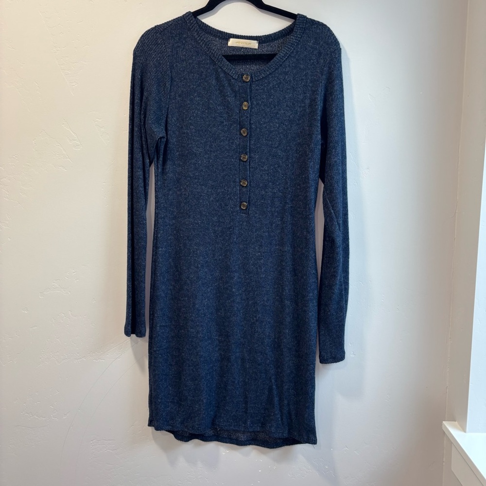 Women's Blue Button-Down Dress